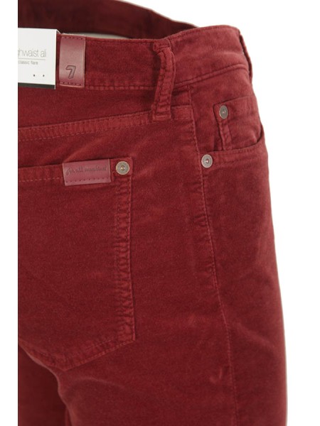 Pantalone 7 For All Mankind in Velluto Red